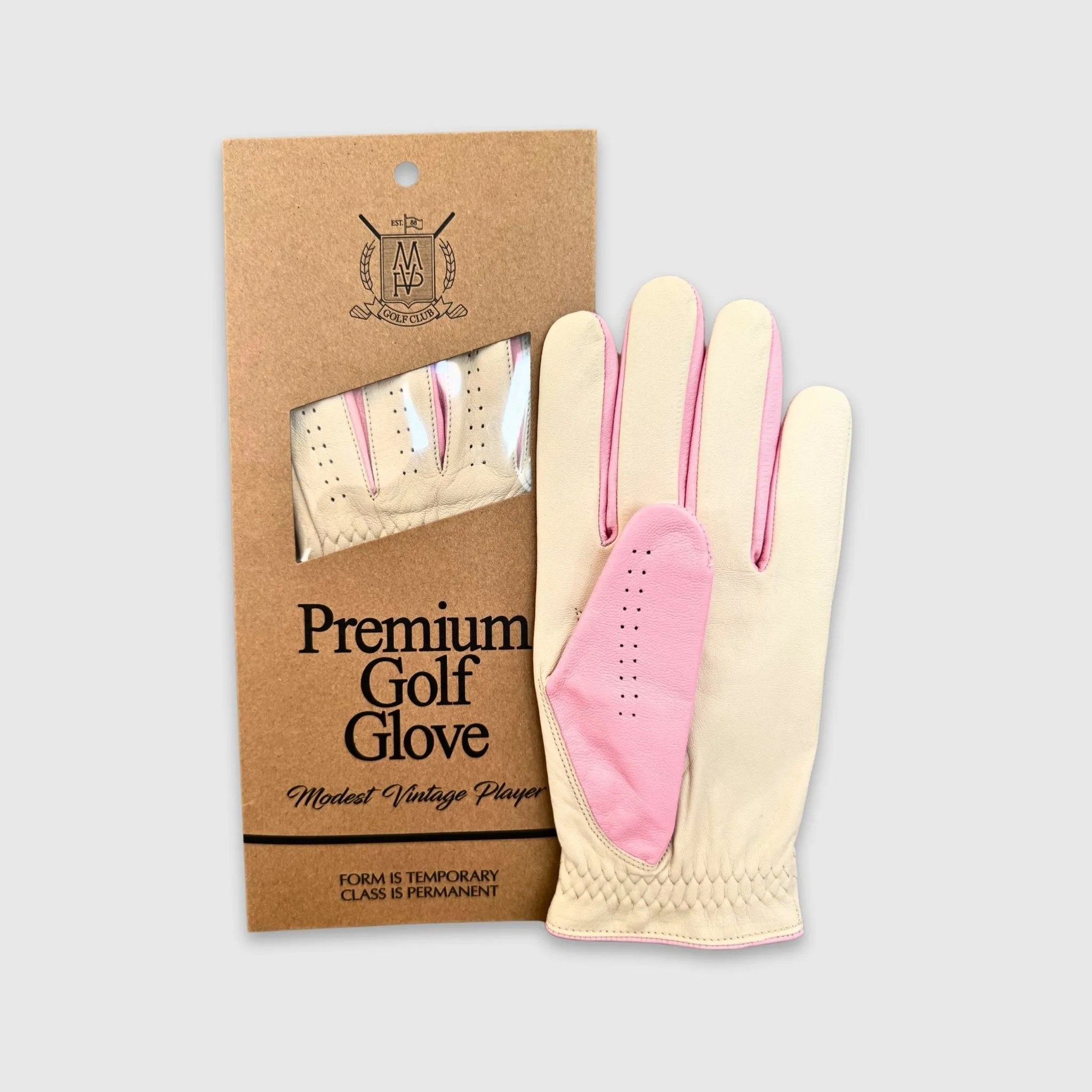 PRO Pastel Cabretta Leather Golf Gloves - Purple & Pink (2 Pack)