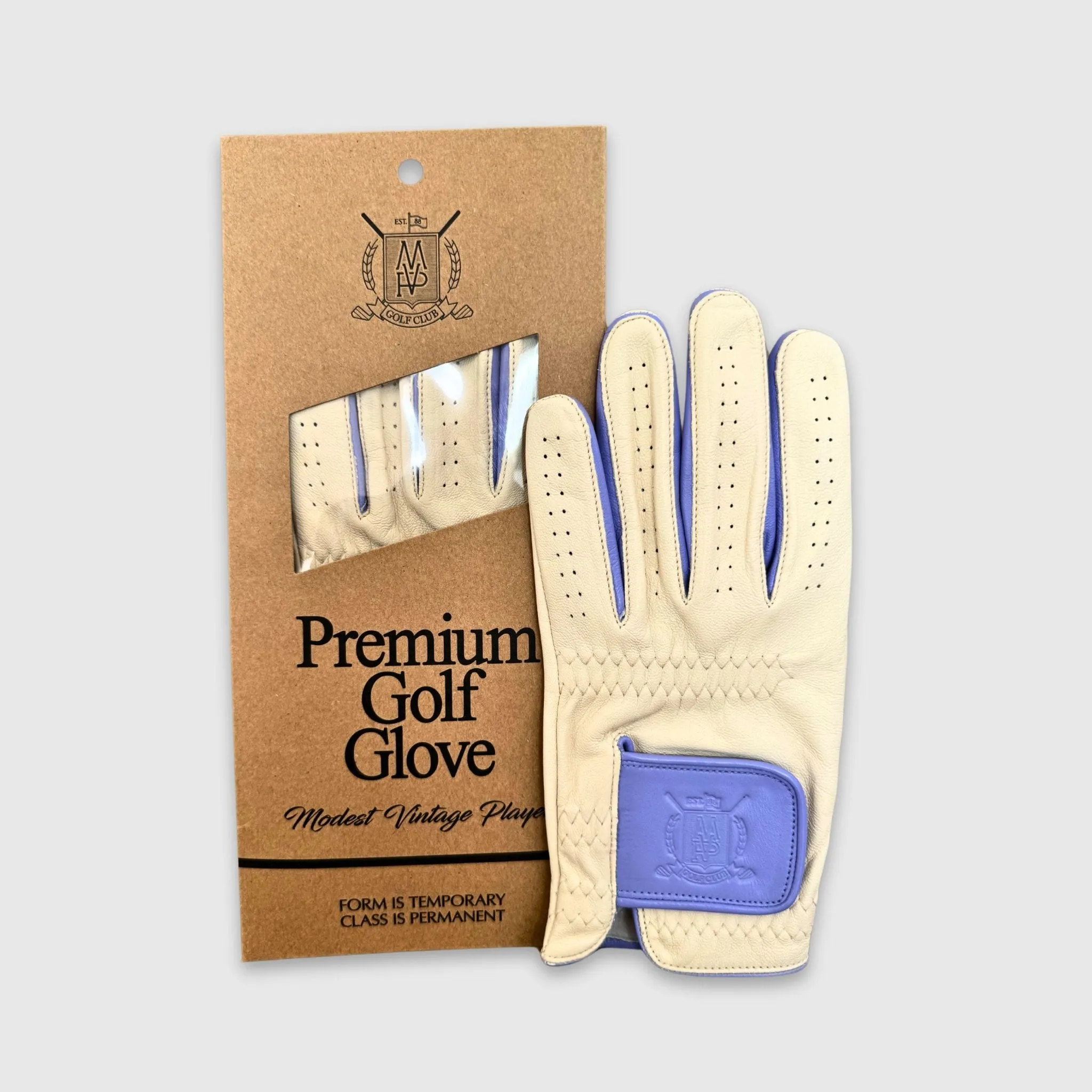 PRO Pastel Cabretta Leather Golf Gloves - Purple & Pink (2 Pack)
