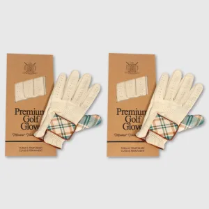 PRO Tartan Cabretta Leather Golf Gloves (2 Pack)