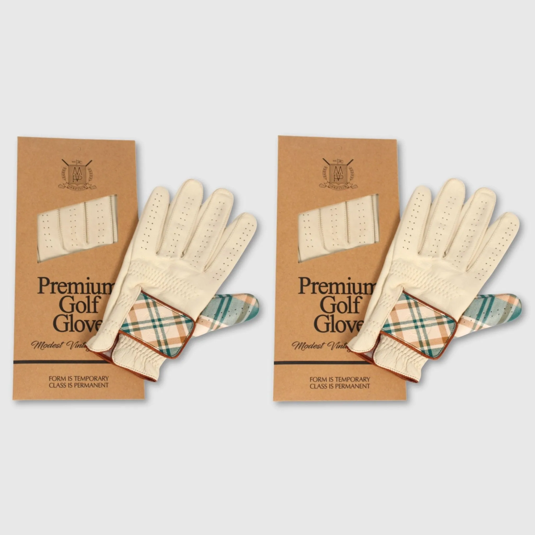 PRO Tartan Cabretta Leather Golf Gloves (2 Pack)