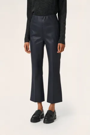 PU Kick flare trousers