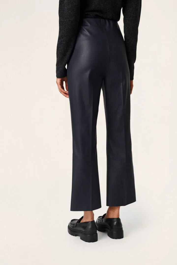 PU Kick flare trousers