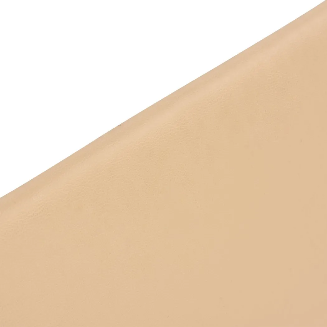 PU Leather Bed Headboard with Wooden Legs in King Size in Cream Colour