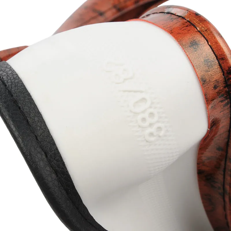 Pu Leather Black Wood Grain Car Steering Wheel Cover
