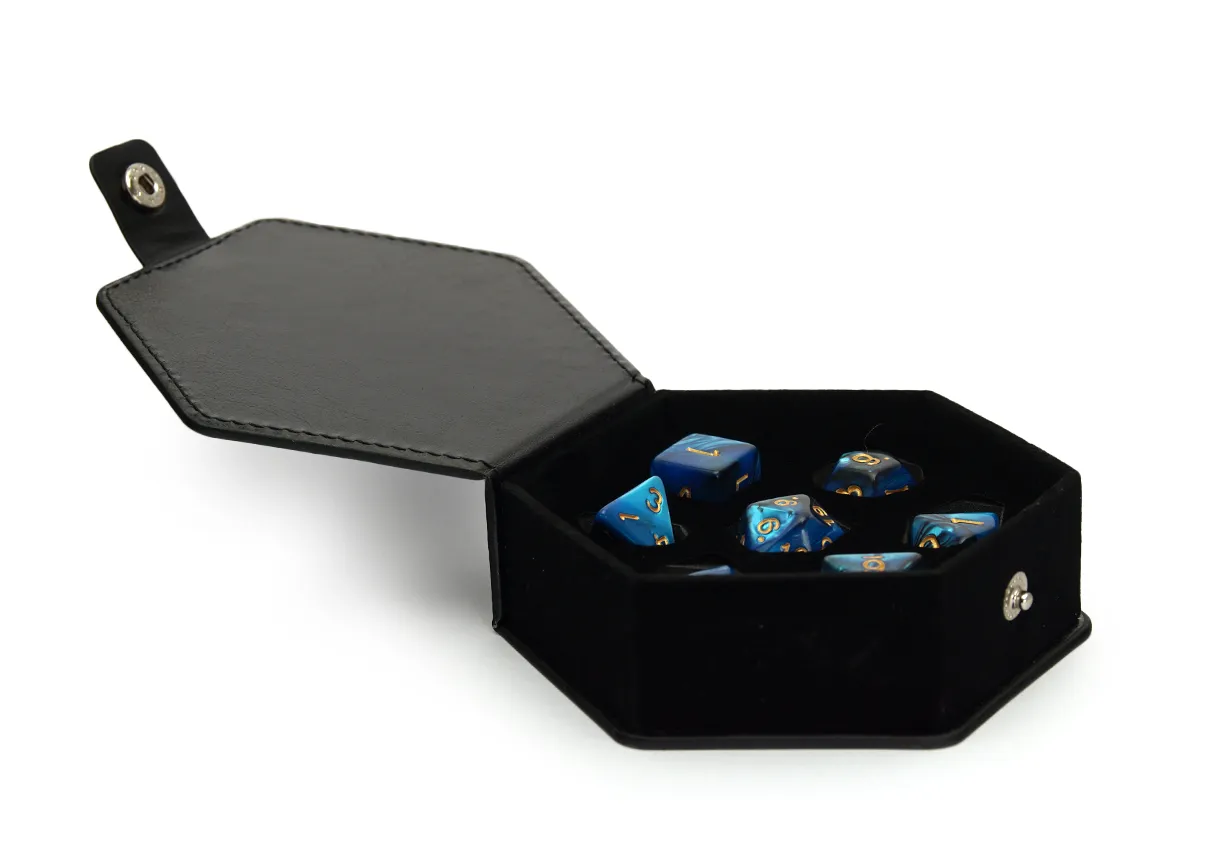 PU Leather Dice Case | Black