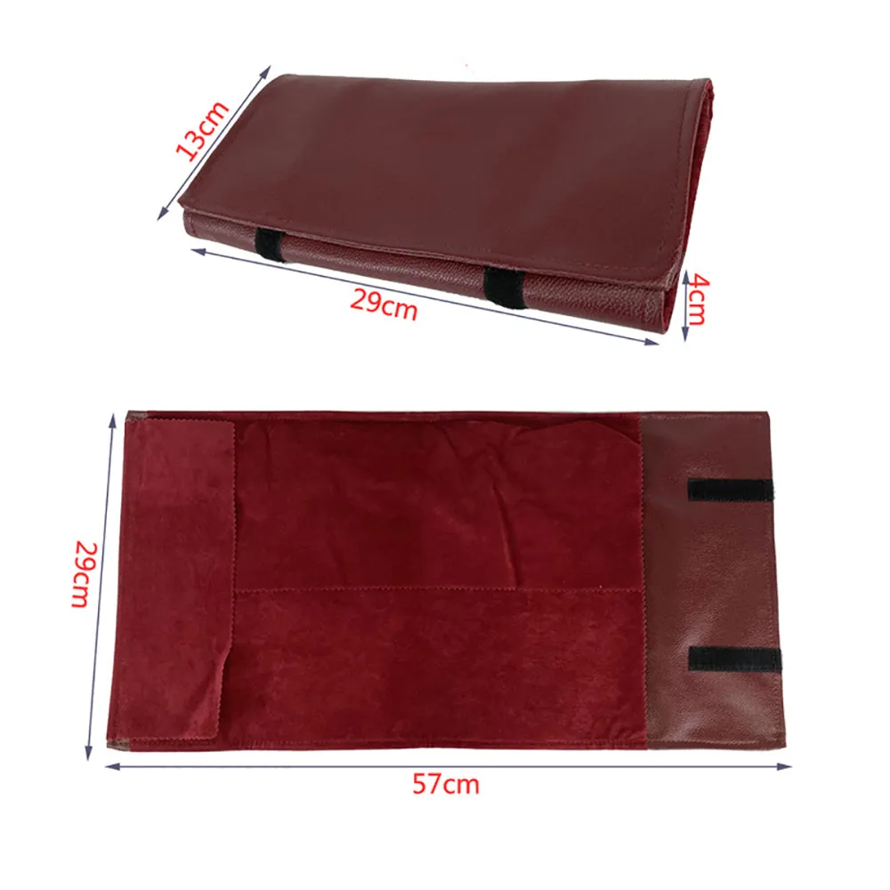 PU Leather Necklace Jewelry Travel Roll Wrap Rolls Wraps Organizer Storage Jewelry Display