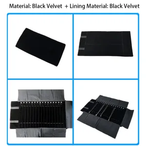 PU Leather Necklace Jewelry Travel Roll Wrap Rolls Wraps Organizer Storage Jewelry Display