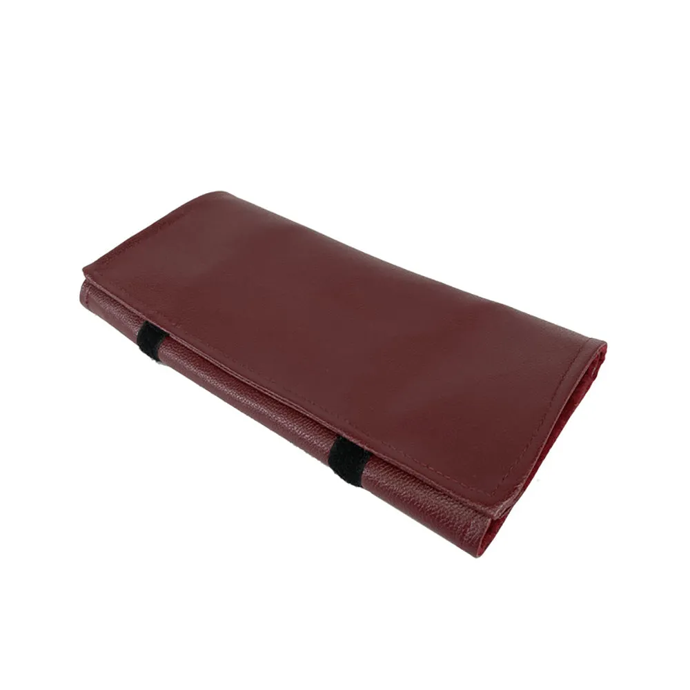 PU Leather Necklace Jewelry Travel Roll Wrap Rolls Wraps Organizer Storage Jewelry Display