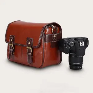 PU Leather SLR DSLR Waterproof Camera Bag Case Handbag Shoulder Messenger Bag Cameras For Canon For Nikon