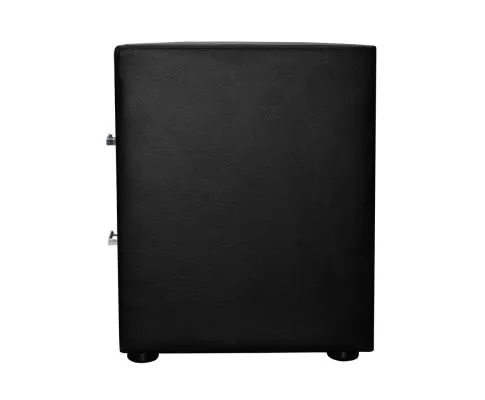 PVC Leather Bedside Table - Black