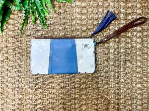 Quinn Leather and Hair on Hide Wristlet