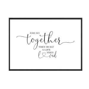 Quote Wall Art Black and White Treble Clef Music Note Quote