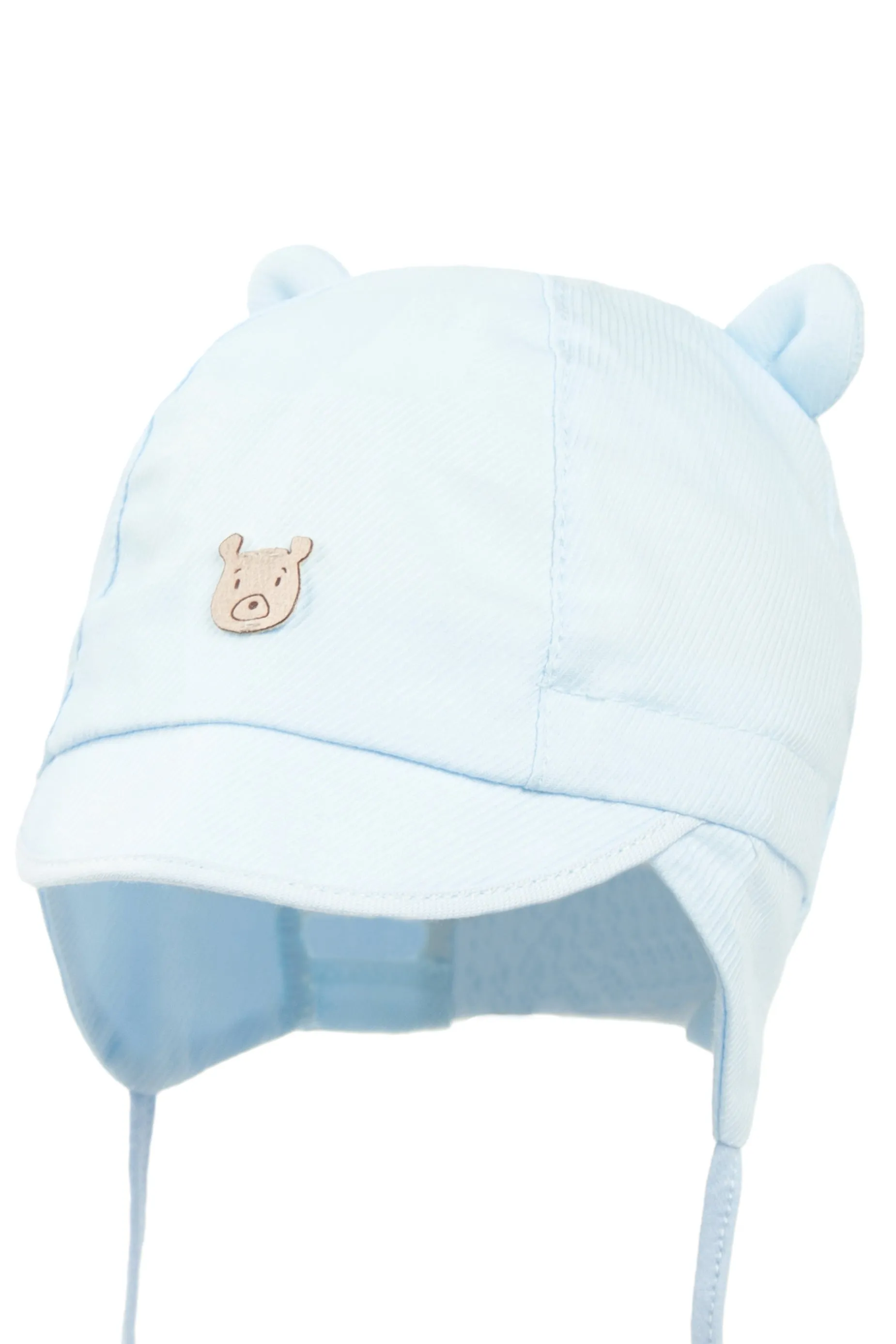 "Freddy" Light Blue Organic Cotton Teddy Hat