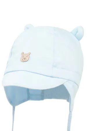 "Freddy" Light Blue Organic Cotton Teddy Hat