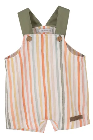 "Jayden" Orange Striped Dungarees