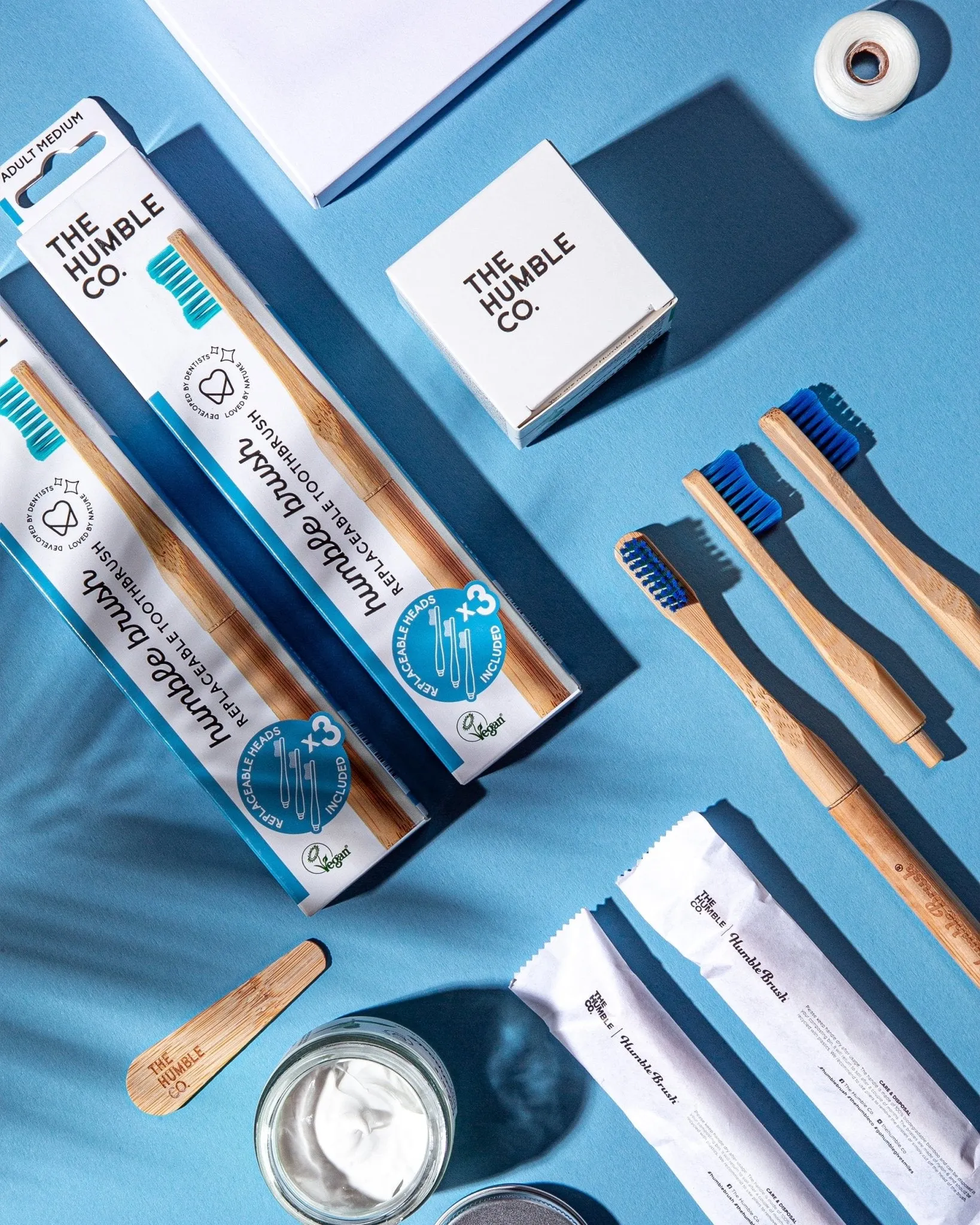 Replaceable Head Humble Brush Bamboo - Soft, Blue