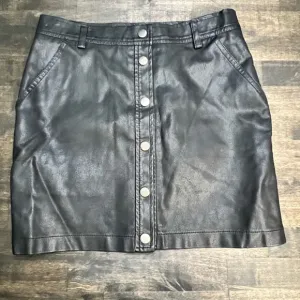 Revolve Mert Button Front Skirt in Caviar Size XS