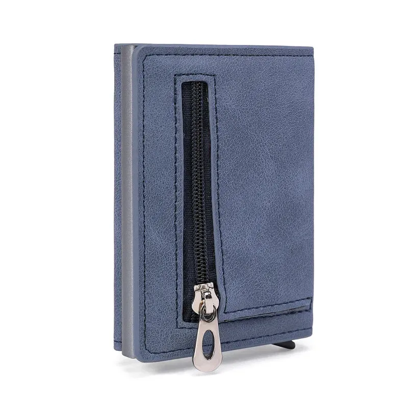 RFID PU Leather Wallet Men's Anti-Magnetic Organizer Purse
