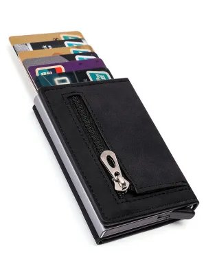 RFID PU Leather Wallet Men's Anti-Magnetic Organizer Purse