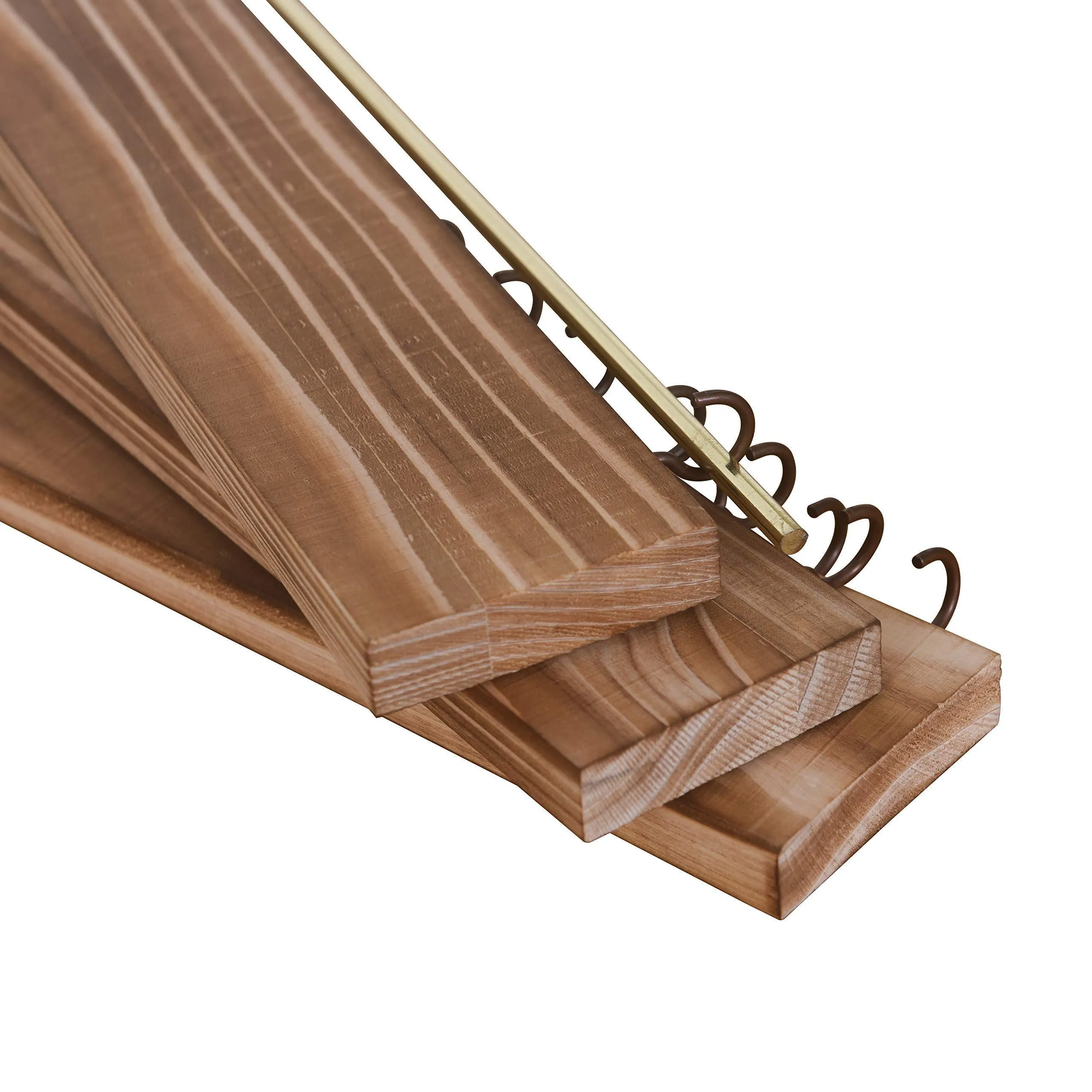 RHF Rustic Jewelry Organizers, Necklace Holder, Wall Mounted Storage Rack, Wood & Metal Jewelry Organizers,Bracelets Hook Racks,Earring Bar,Hanging Jewelry Organizer Display Home Decor, Set of 3