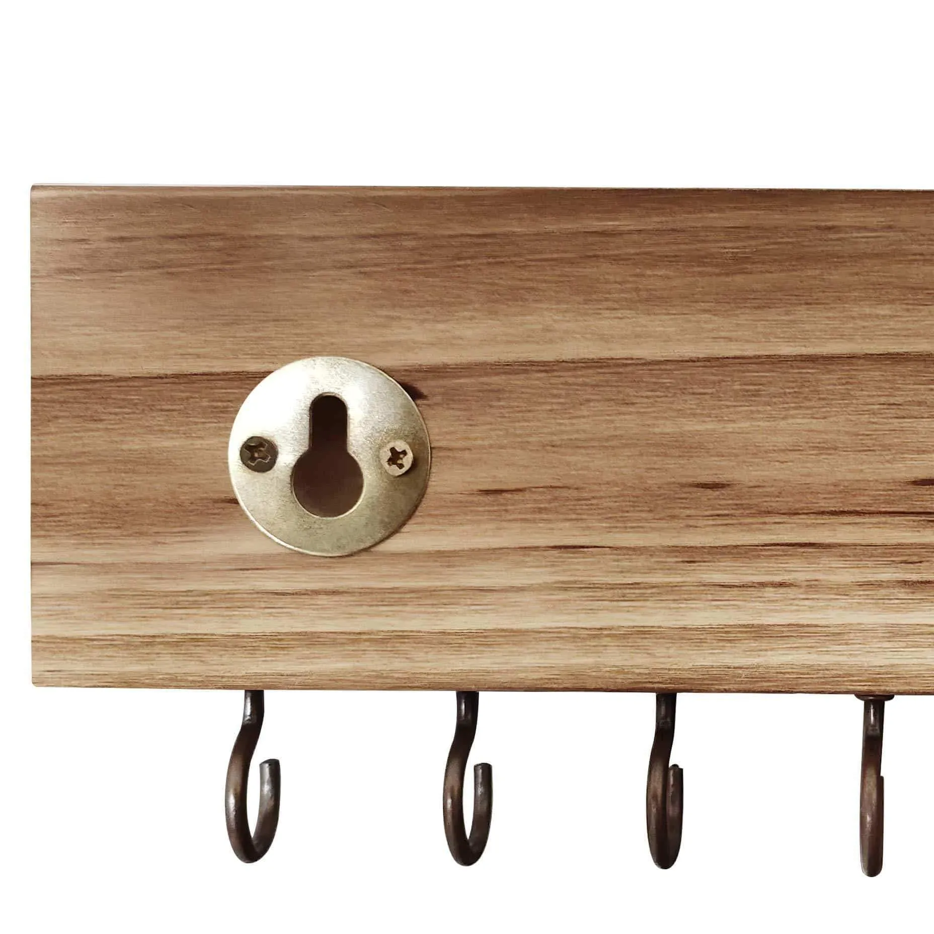 RHF Rustic Jewelry Organizers, Necklace Holder, Wall Mounted Storage Rack, Wood & Metal Jewelry Organizers,Bracelets Hook Racks,Earring Bar,Hanging Jewelry Organizer Display Home Decor, Set of 3