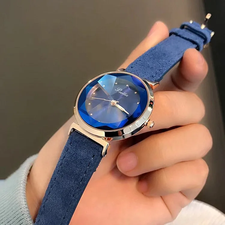 Rhombus-shaped Mirror Women's Watch