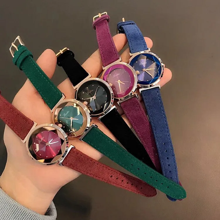 Rhombus-shaped Mirror Women's Watch
