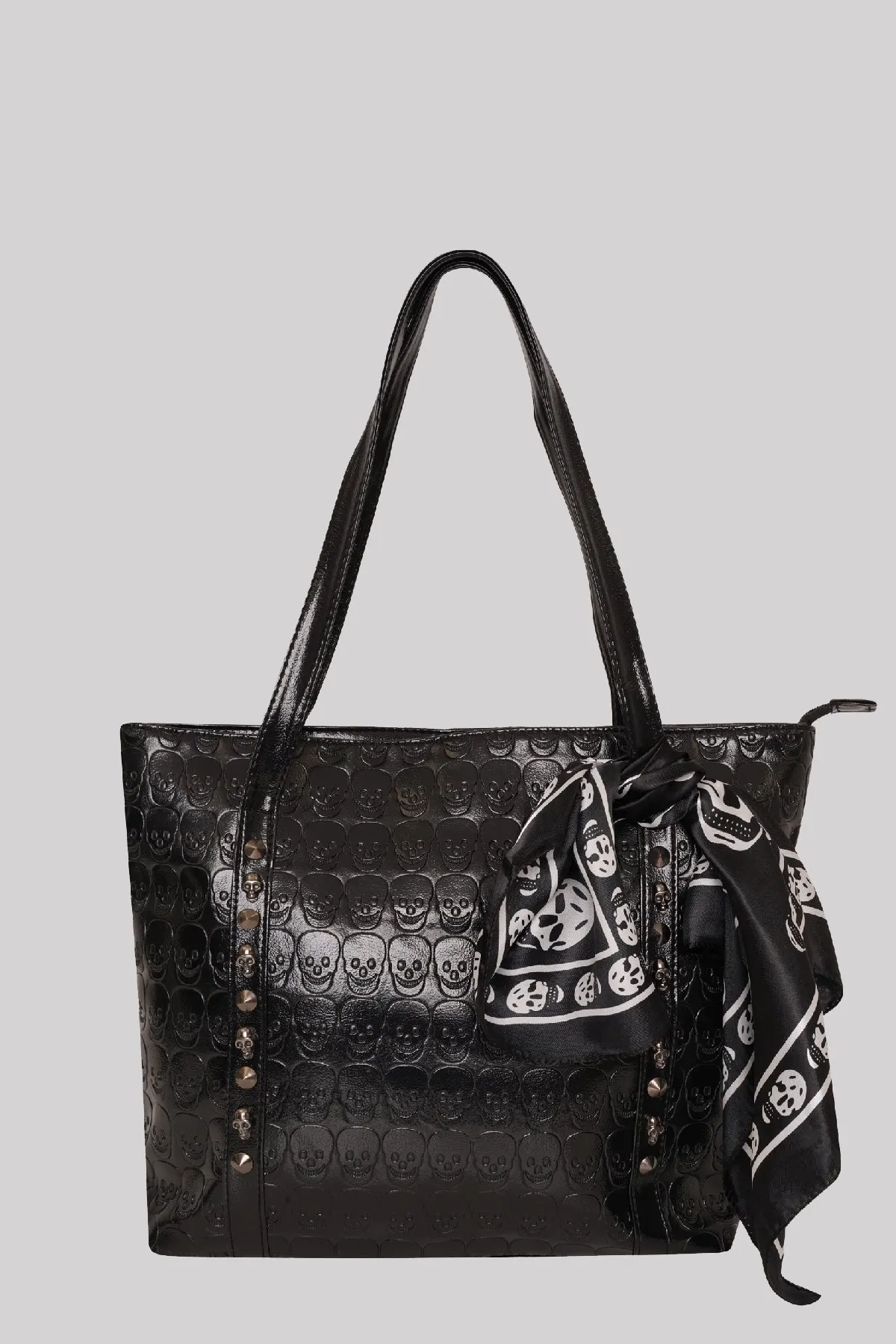 Ro Rox Allegra Skull Studded Faux Leather Shoulder bag