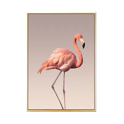 Romantic Pink Peony Flamingo Love Wall Art