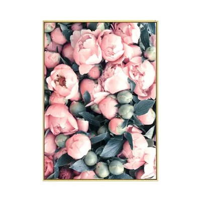 Romantic Pink Peony Flamingo Love Wall Art