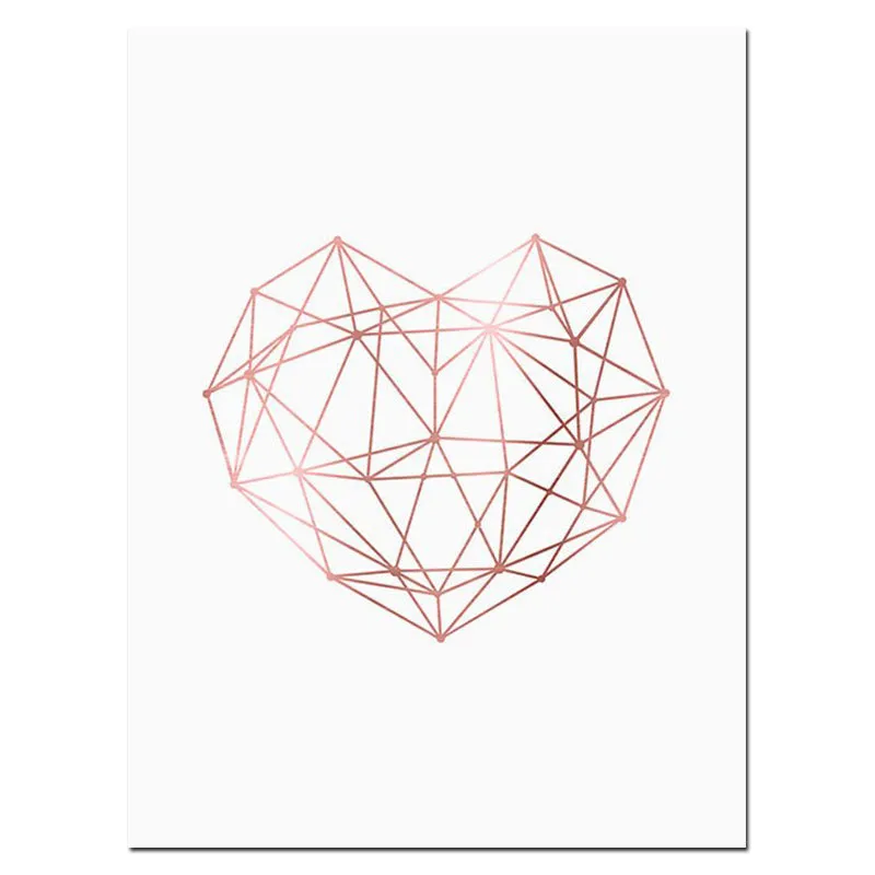 Rose Gold Wall Art Tropical Pineapple Wall Art