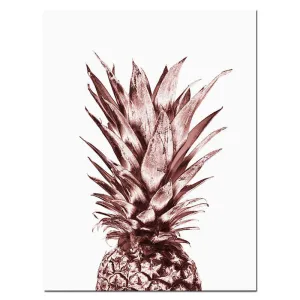 Rose Gold Wall Art Tropical Pineapple Wall Art