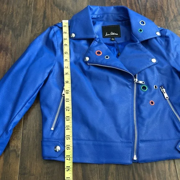 Sam Edelman Starburst Moto Jacket Royal Blue