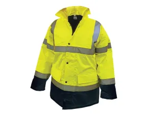 Scan Hi-Vis  Yellow/Black Motorway Jacket - M (41In)