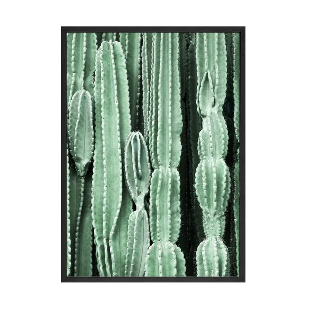 Scandinavian Green Leaves and Cactus Wall Art