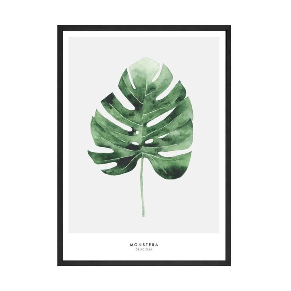Scandinavian Green Leaves and Cactus Wall Art