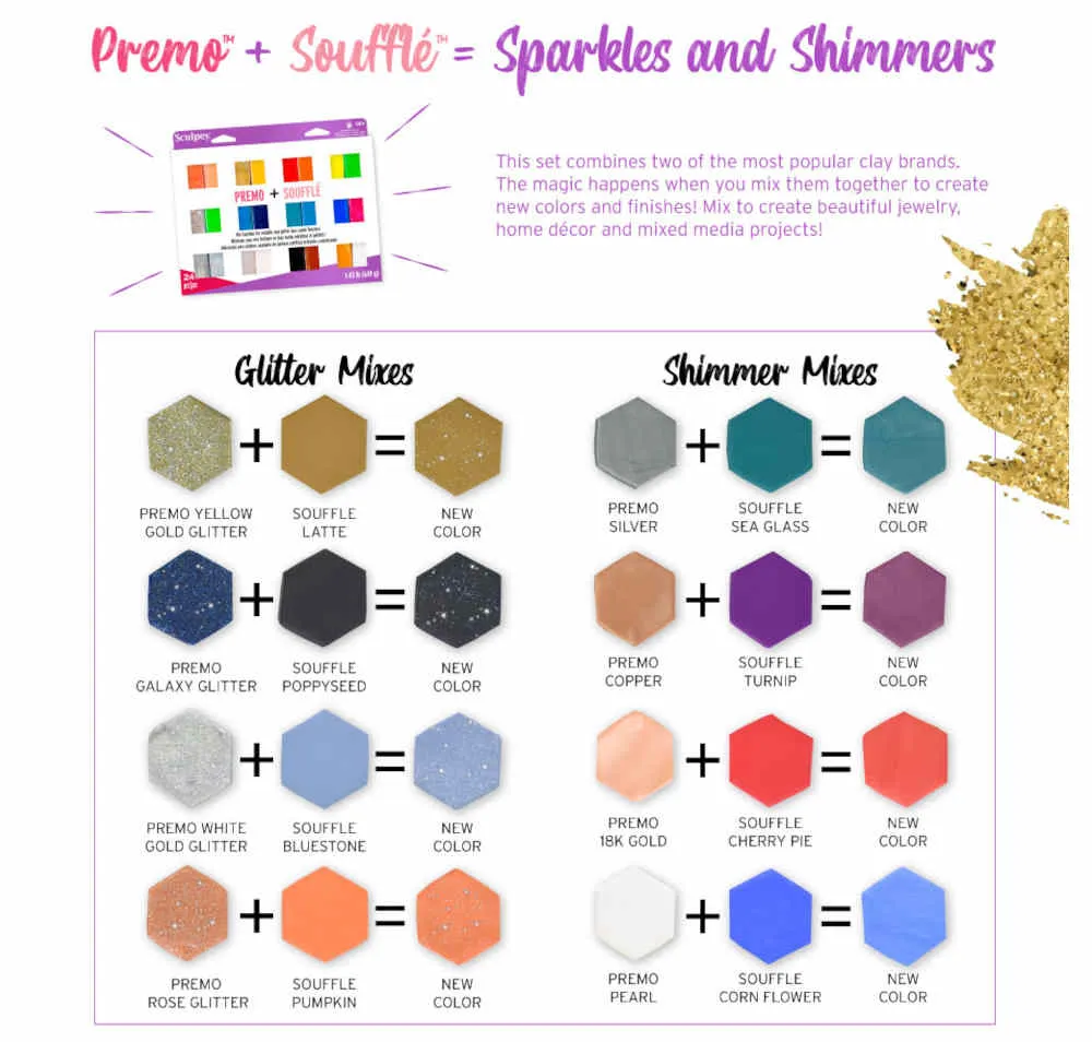 Sculpey Premo   Soufflé Multipack 24x28g PE 4009