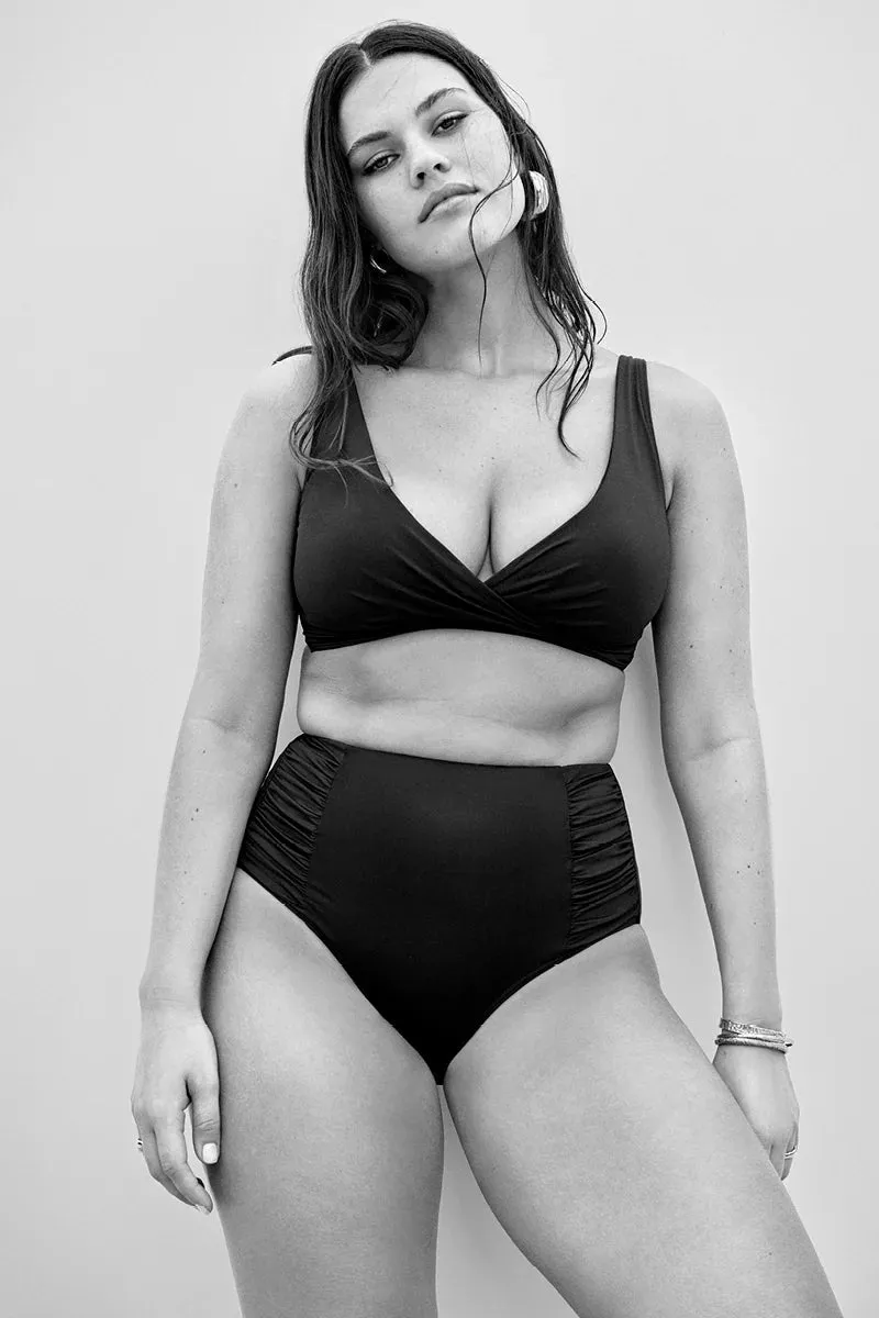 Sea Level Eco Essentials Cross Front Bra black