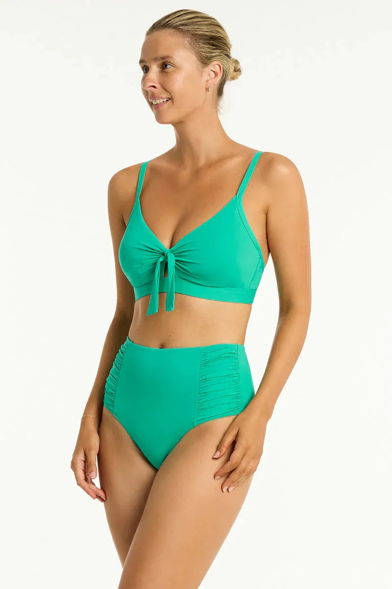 SEA LEVEL- WOMEN'S ESSENTIALS EDIT TIE FRONT DD/E CUP BRALETTE SWIM TOP