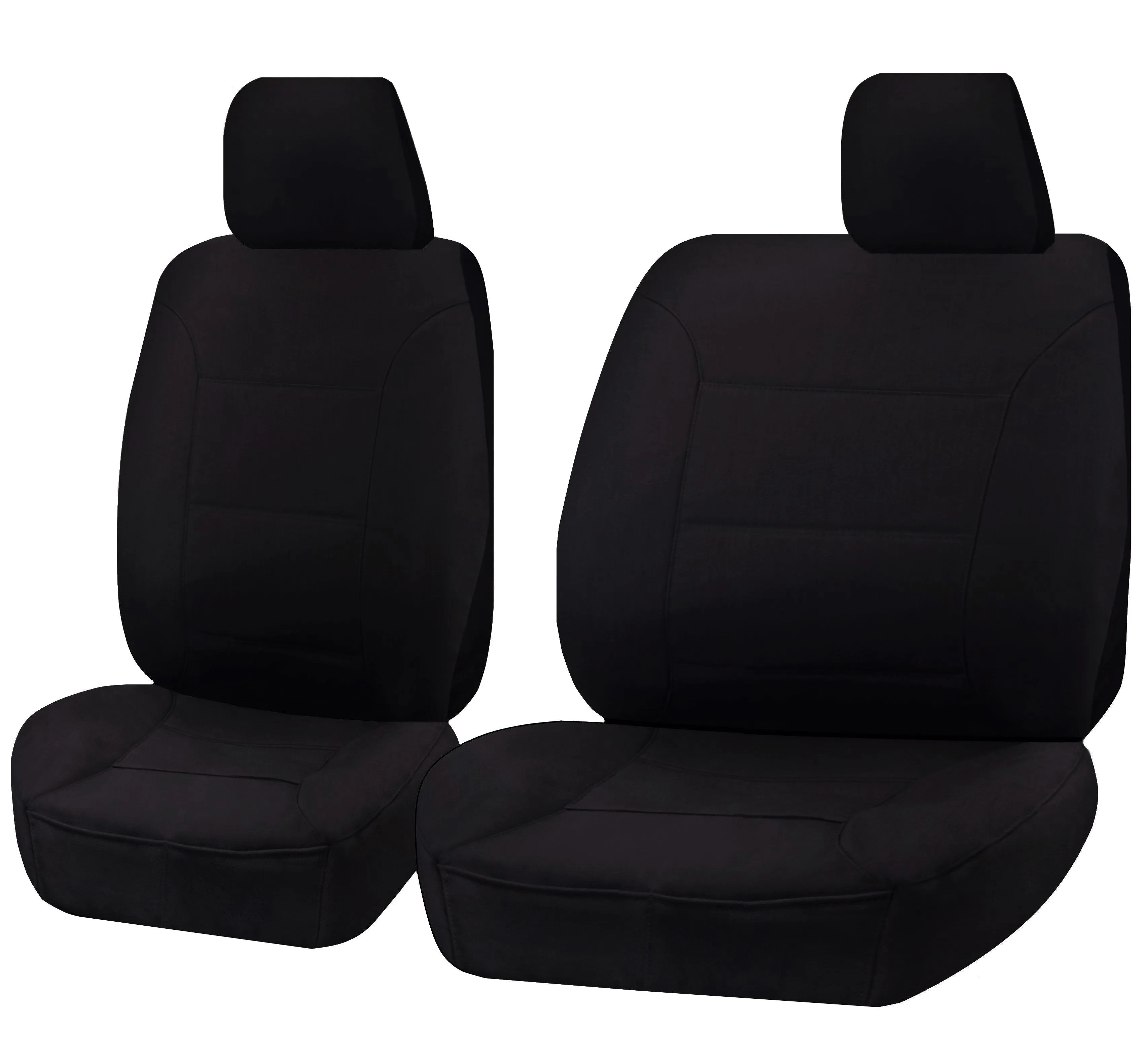 Seat Covers for TOYOTA HILUX KUN16R SERIES 04/2005 - 06/2015 SINGLE / DUAL CAB UTILITY FRONT BUCKET   _ BENCH BLACK ALL TERRAIN