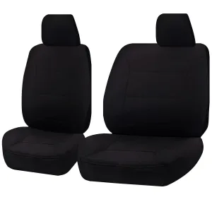 Seat Covers for TOYOTA HILUX KUN16R SERIES 04/2005 - 06/2015 SINGLE / DUAL CAB UTILITY FRONT BUCKET   _ BENCH BLACK ALL TERRAIN