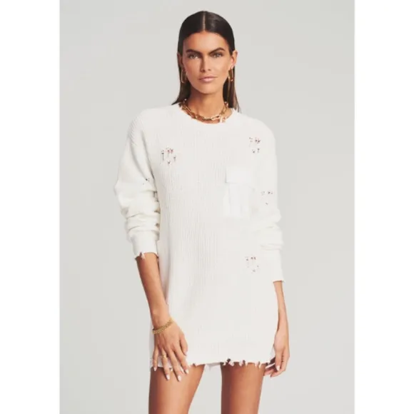 SER.O.YA Devin Sweater in White