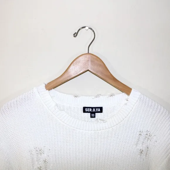 SER.O.YA Devin Sweater in White