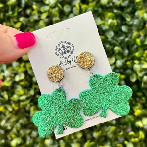 Shamrock Earrings with Studs