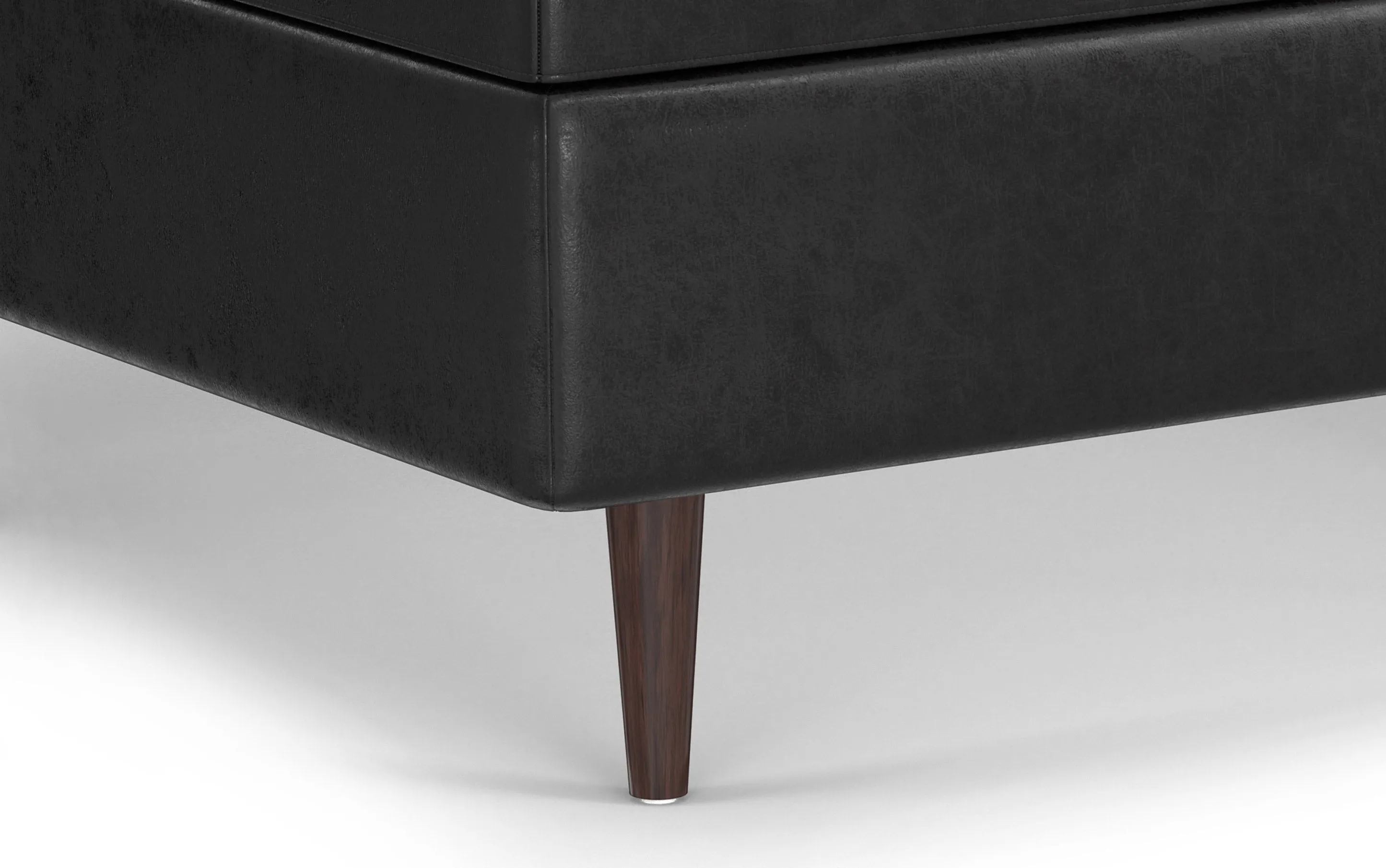 Shay Mid Century Large Square Coffee Table Storage Ottoman