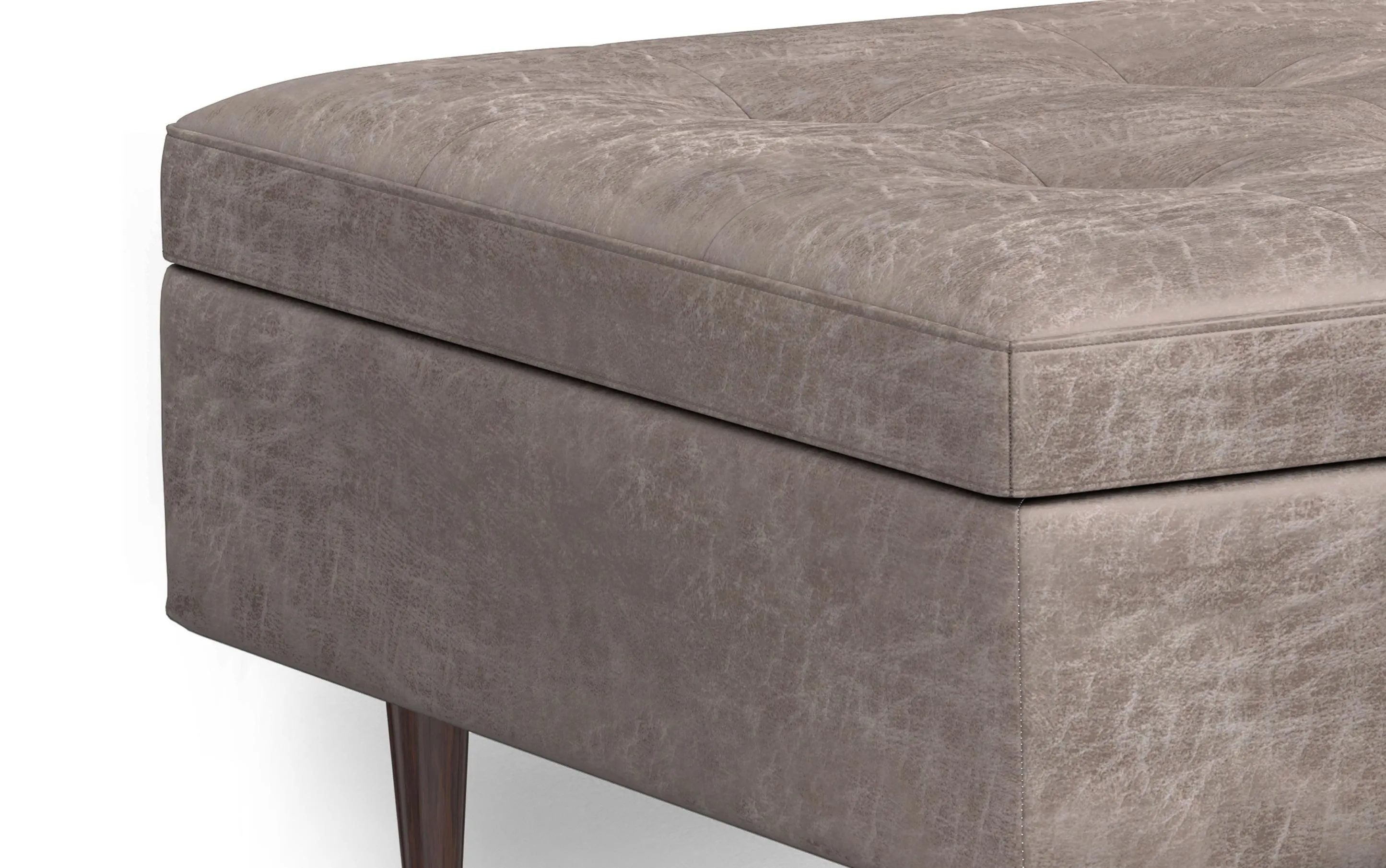 Shay Mid Century Large Square Coffee Table Storage Ottoman