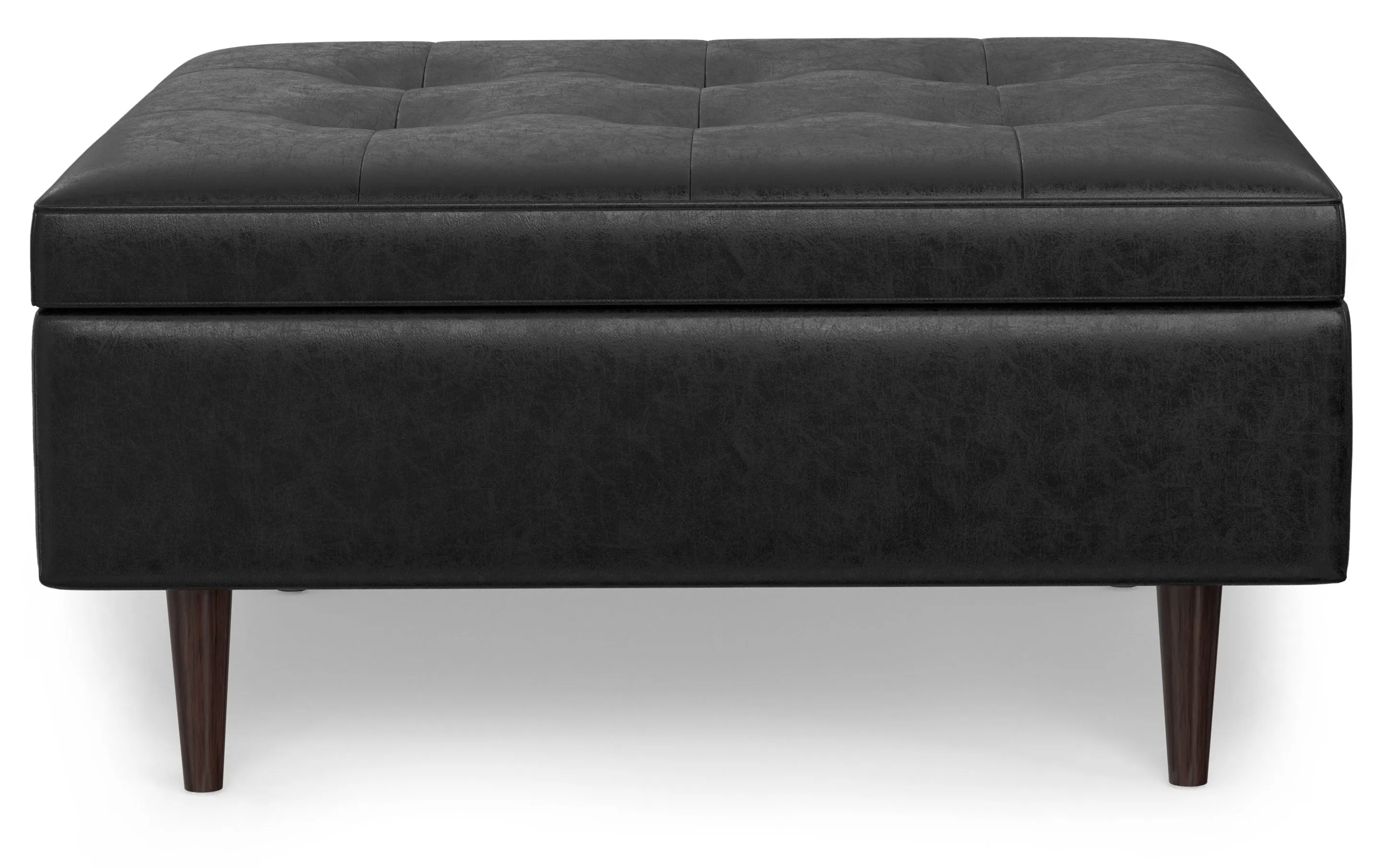 Shay Mid Century Large Square Coffee Table Storage Ottoman
