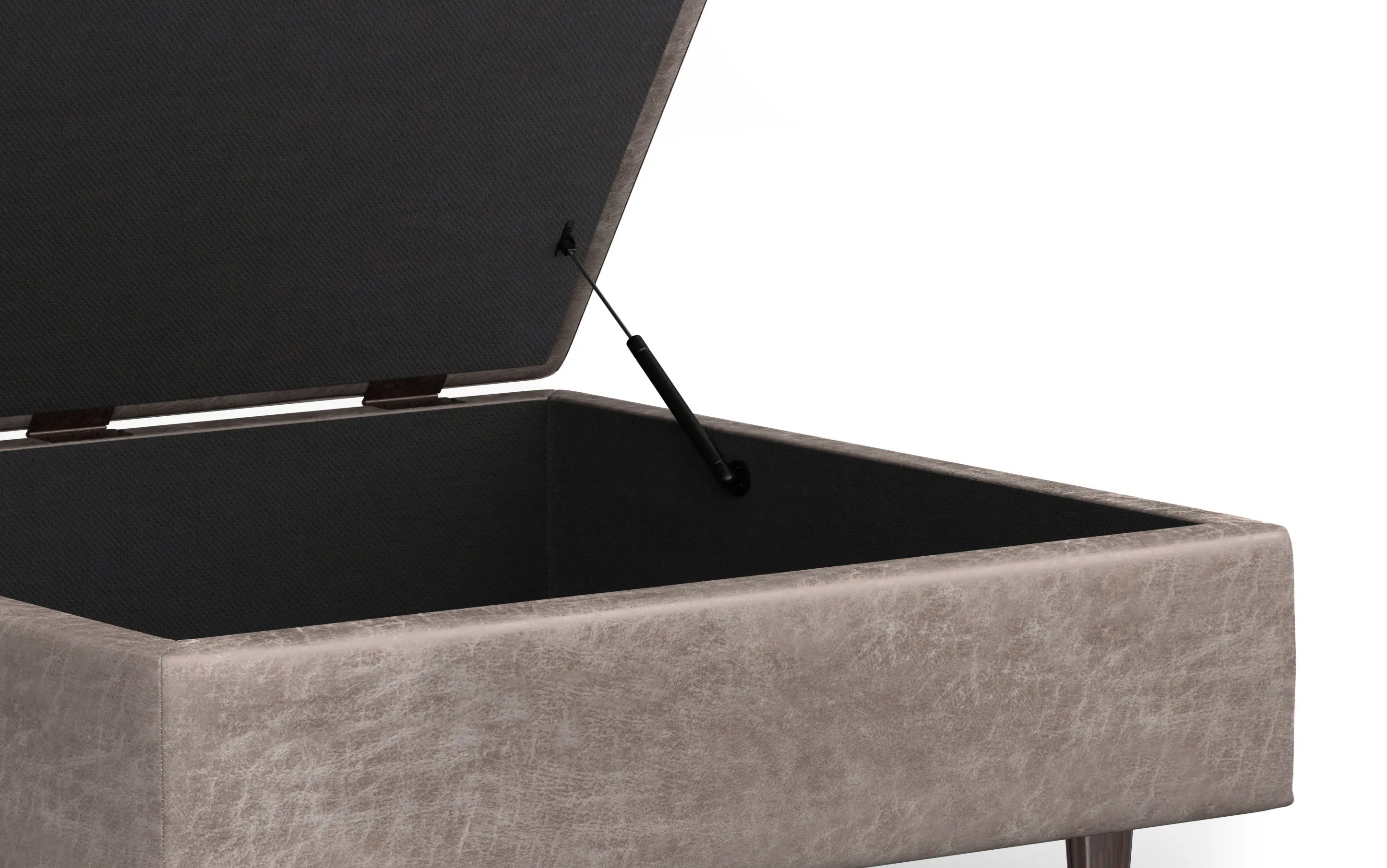 Shay Mid Century Large Square Coffee Table Storage Ottoman