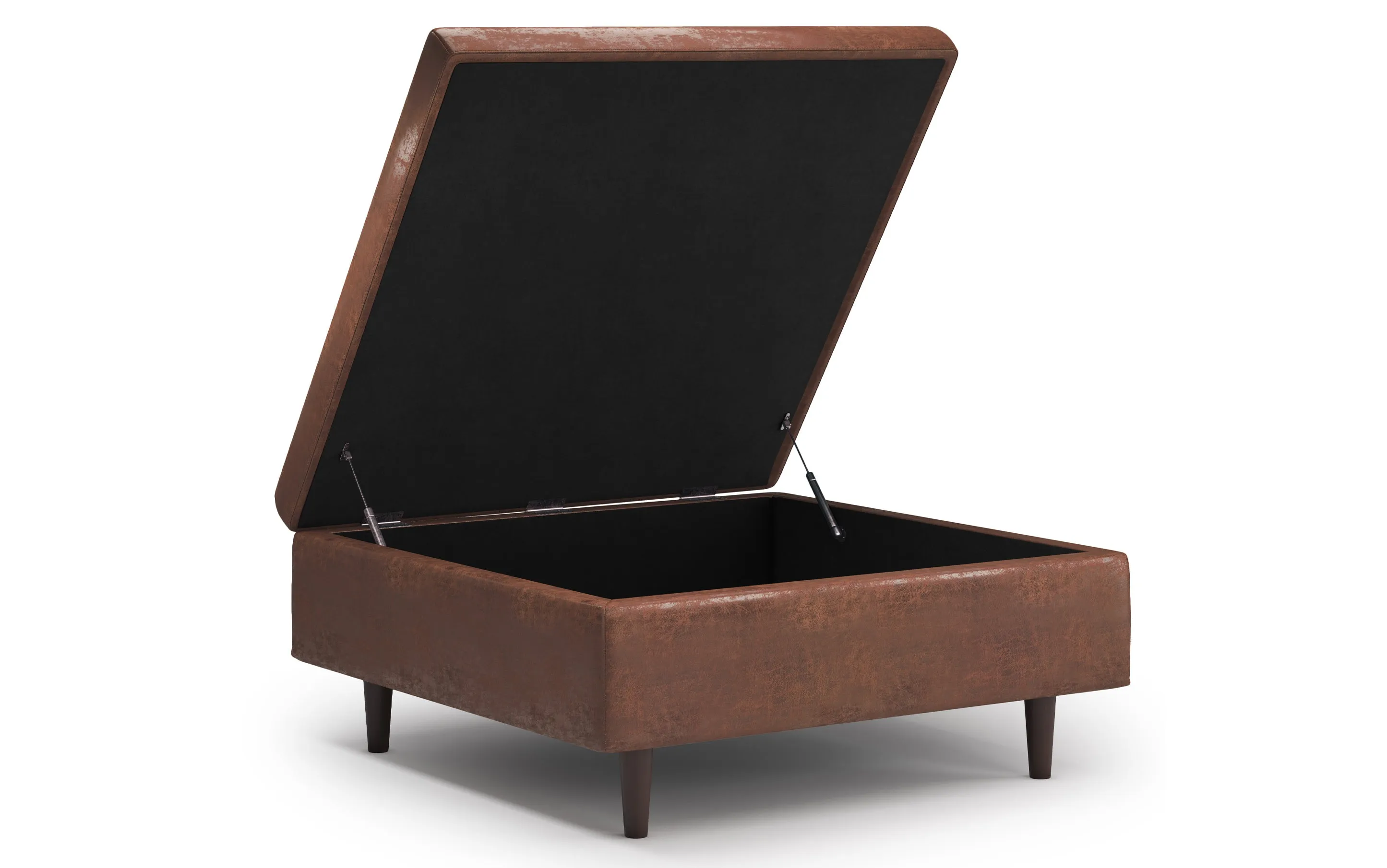 Shay Mid Century Large Square Coffee Table Storage Ottoman