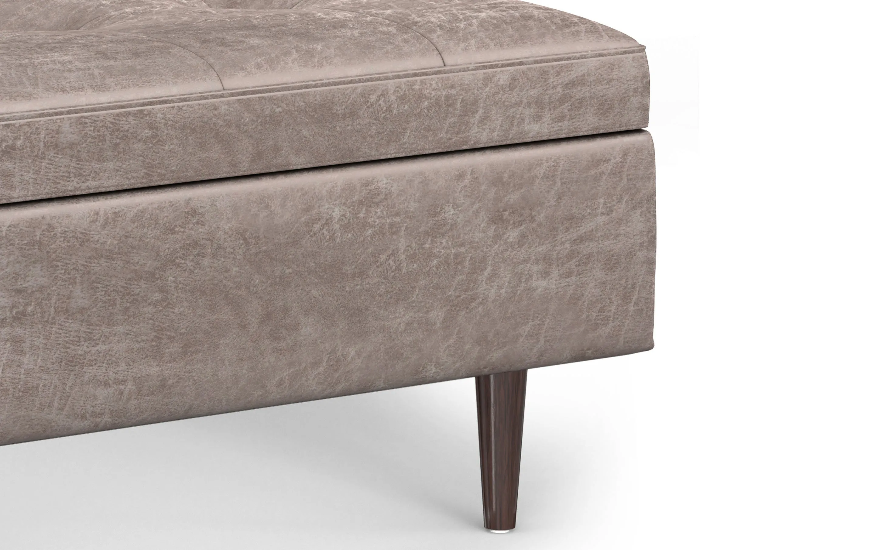 Shay Mid Century Large Square Coffee Table Storage Ottoman